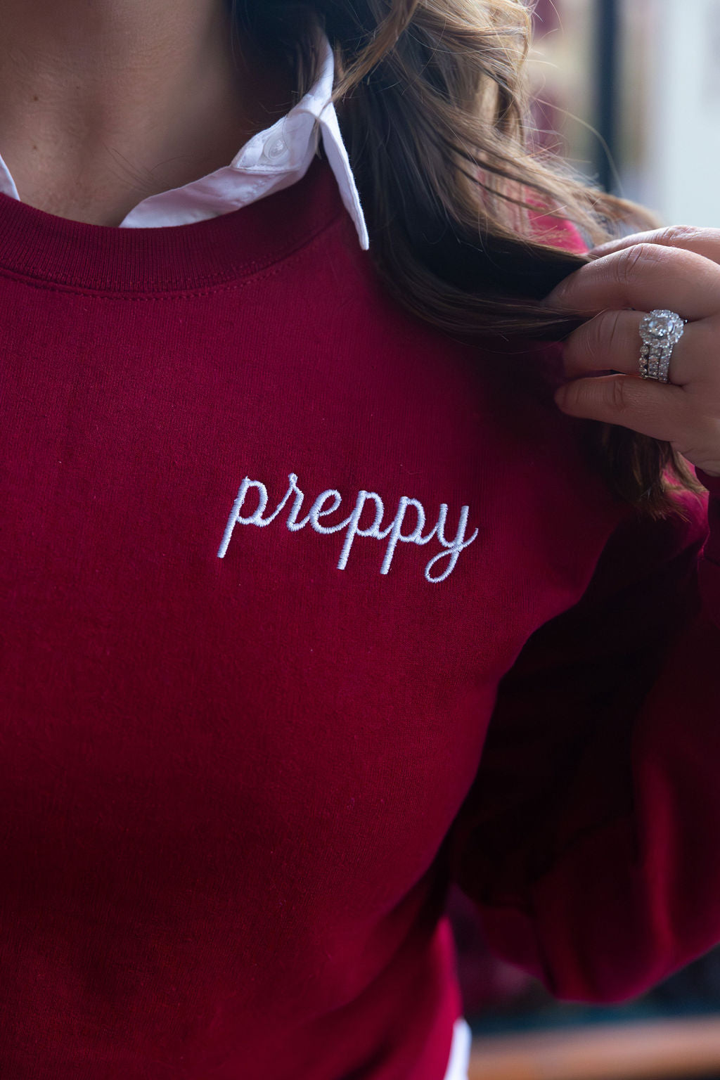 Preppy Crewneck Sweatshirt