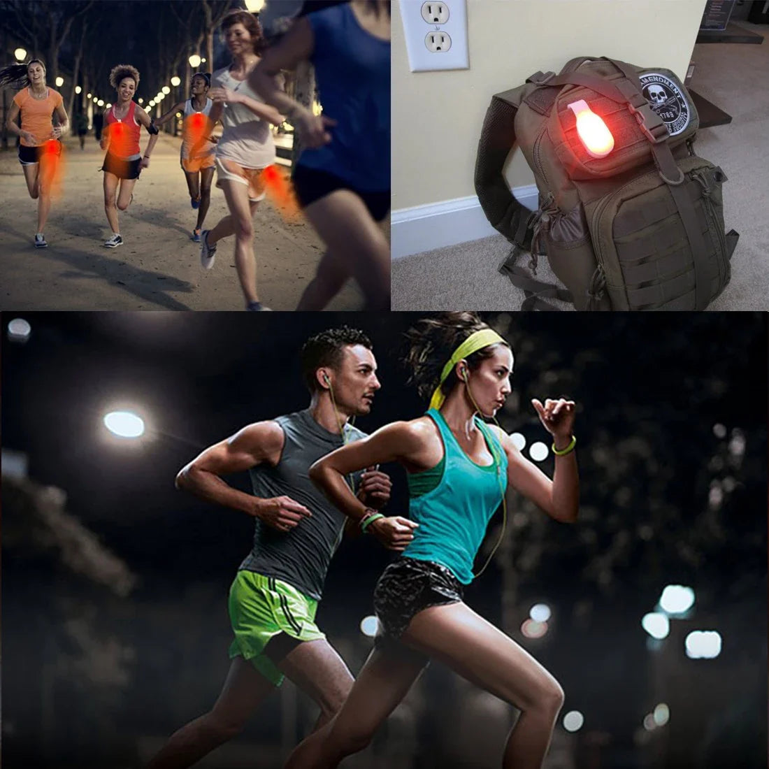 Mini Running Emergency Light | Clip Safety Soft Silicone Outdoor Cycling Lamp