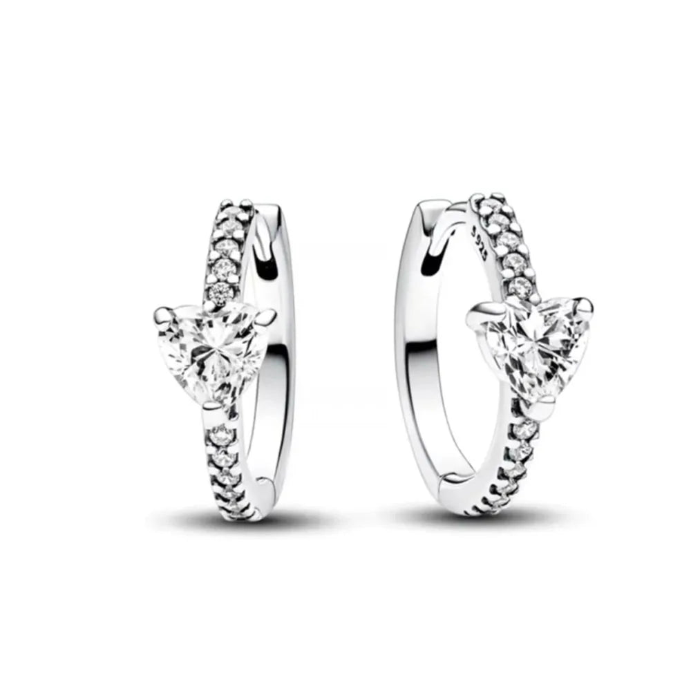 925 Sterling Silver Stud Earrings Set | Butterfly Snowflake Heart Moon Jewelry Gift