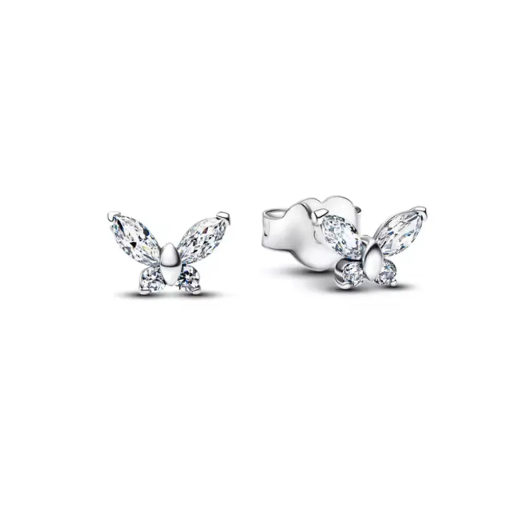 925 Silver Stud Earrings | Butterfly Snowflake Heart Moon Jewelry Gift