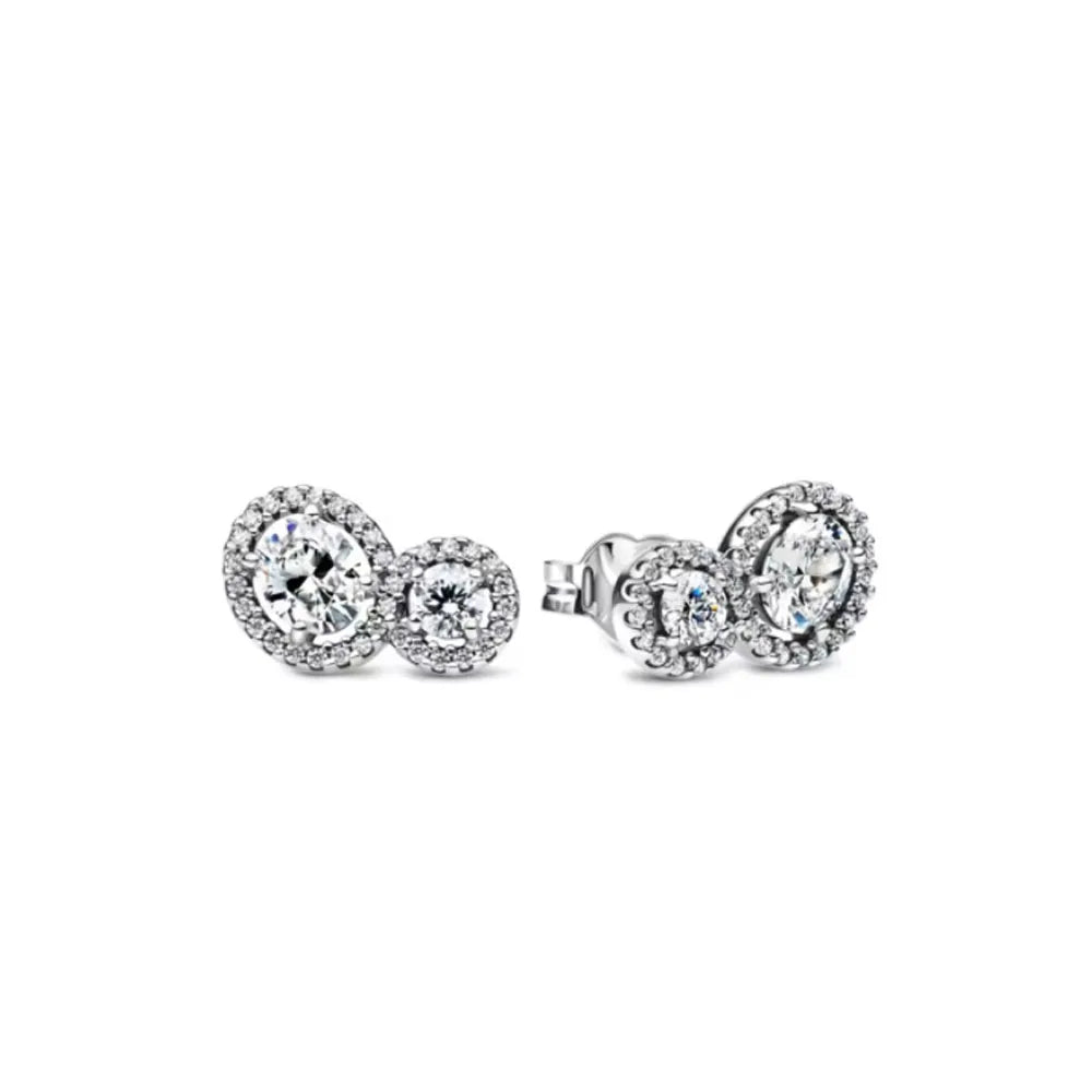 925 Silver Heart and Butterfly Stud Earrings | Elegant Fine Jewelry Gift for Women