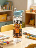 Cartoon Printed Straw Cup | 750ml BPA Free Summer Water Bottle