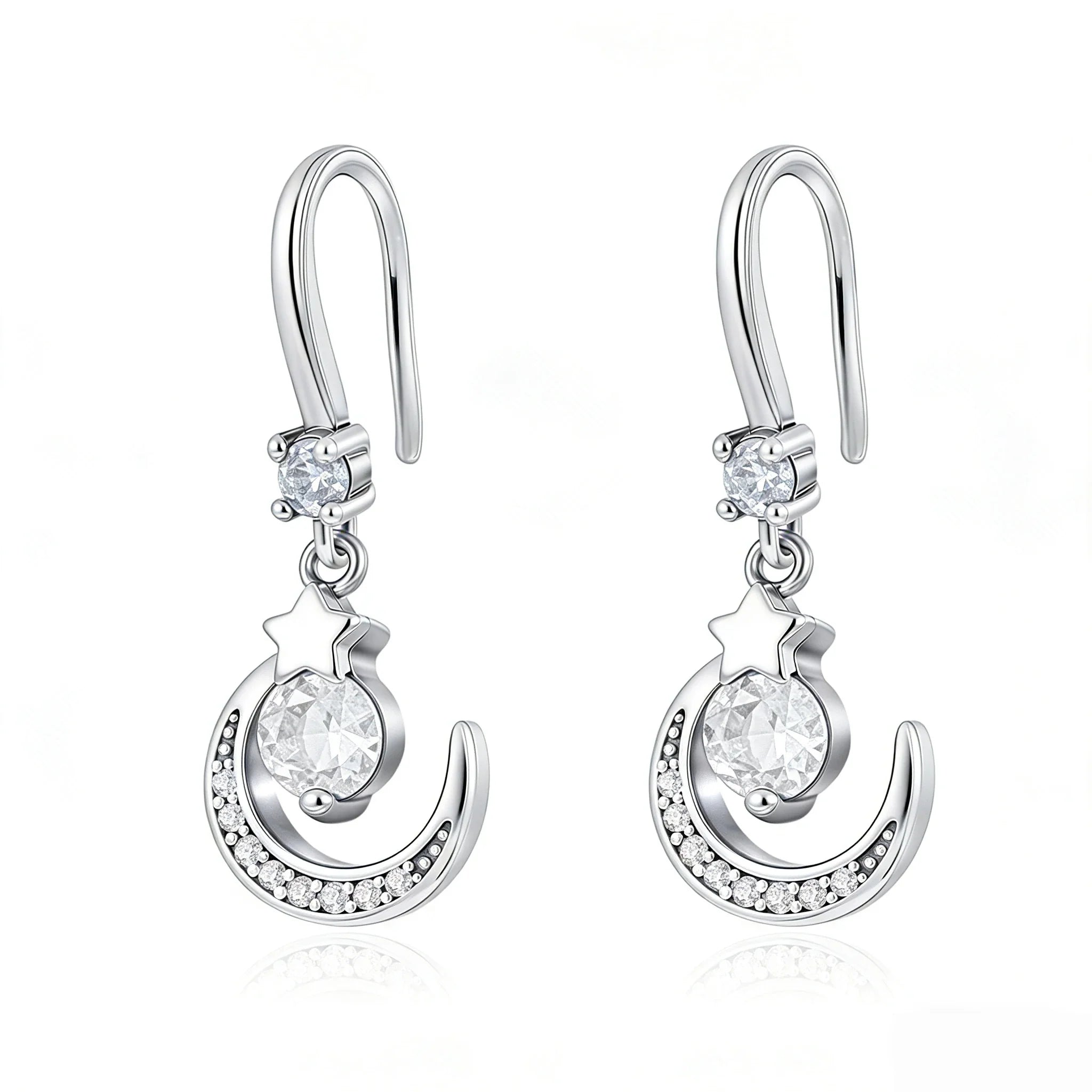 925 Sterling Silver Cherry Butterfly Shining Zircon Stud Earrings | Women's Holiday Charm Jewelry