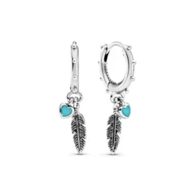 925 Sterling Silver Snowflake Heart Earrings | Fine Stud Earrings for Women
