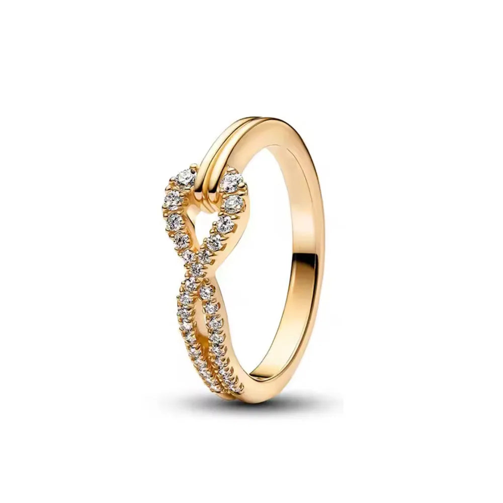 925 Sterling Silver Heart-Shaped Butterfly Flower Ring | Exquisite Charm Jewelry for Her