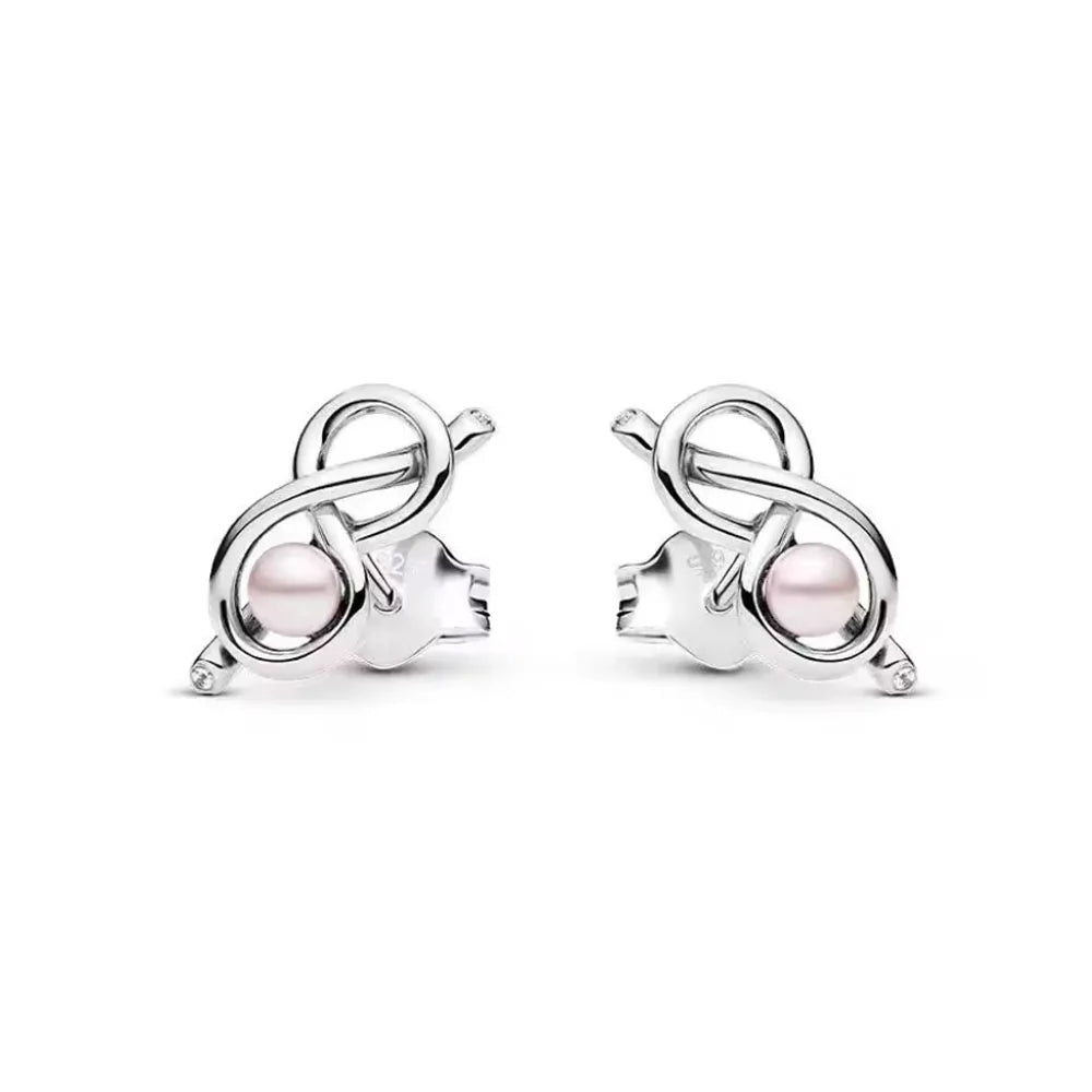 925 Silver Heart and Butterfly Stud Earrings | Elegant Fine Jewelry Gift for Women