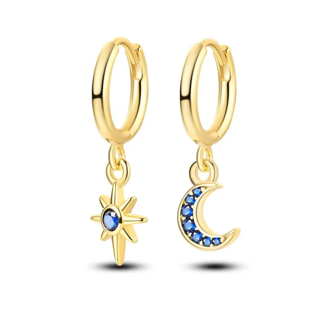 925 Sterling Silver Cherry Butterfly Shining Zircon Stud Earrings | Women's Holiday Charm Jewelry