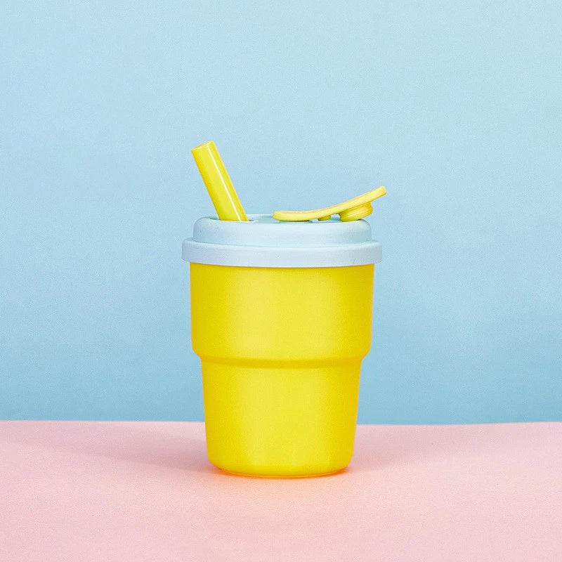 400ml Coffee Mug with Lid and Straw | Leak-Proof Portable Travel Cup