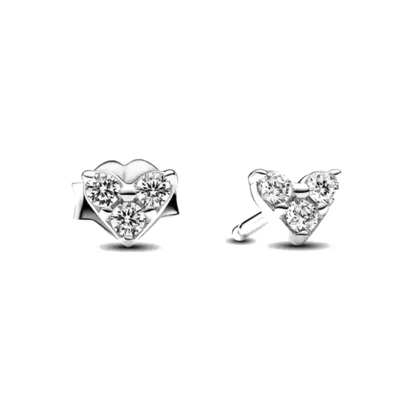 925 Sterling Silver Stud Earrings Set | Butterfly Snowflake Heart Moon Jewelry Gift