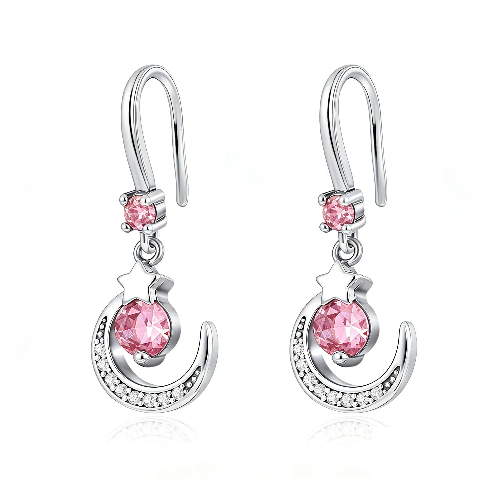 925 Sterling Silver Cherry Butterfly Shining Zircon Stud Earrings | Women's Holiday Charm Jewelry