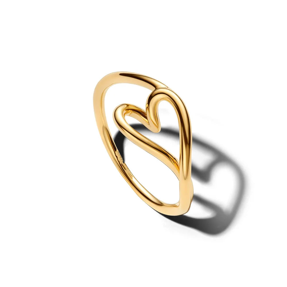 925 Sterling Silver Heart-Shaped Butterfly Flower Ring | Exquisite Charm Jewelry for Her