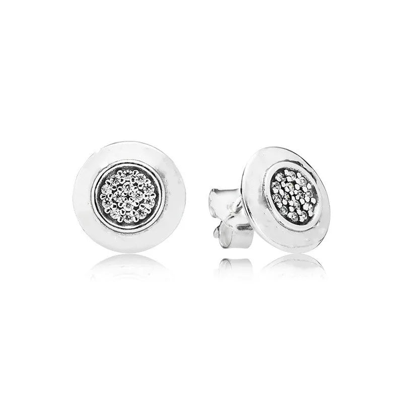 925 Sterling Silver Snowflake Heart Earrings | Fine Stud Earrings for Women