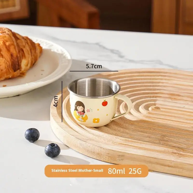80/220ml Stainless Steel Kids Water Cup | Anti-Scalding Mini Mug