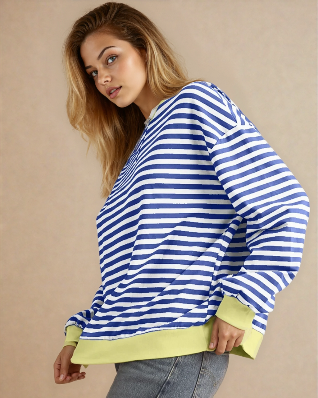 Cameron Oversized Pullover - Royal