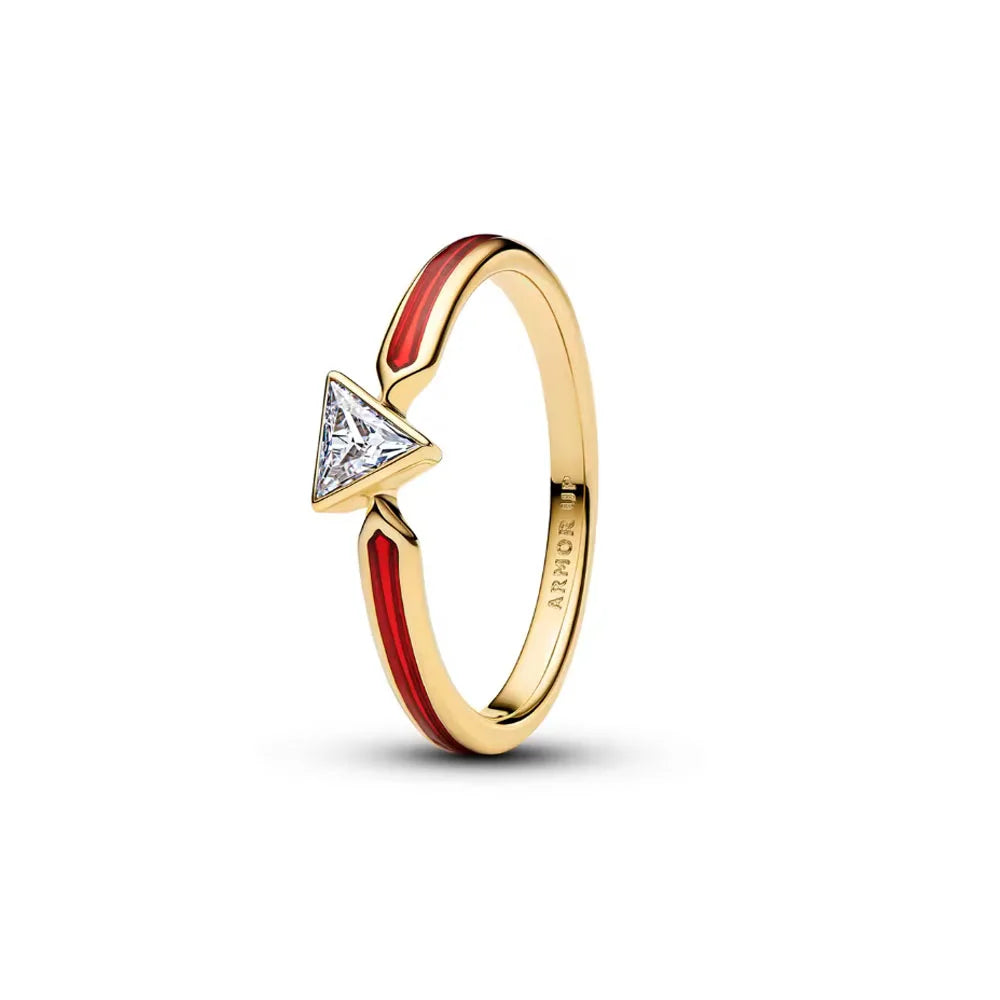 925 Sterling Silver Heart Butterfly Ring | Classic Zircon Wedding Bands for Women