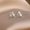 2026 New Fashion Hoop Earrings Set for Women | Ginkgo Leaf Enamel Flower Stud, Cute Crown Heart Zircon Earrings