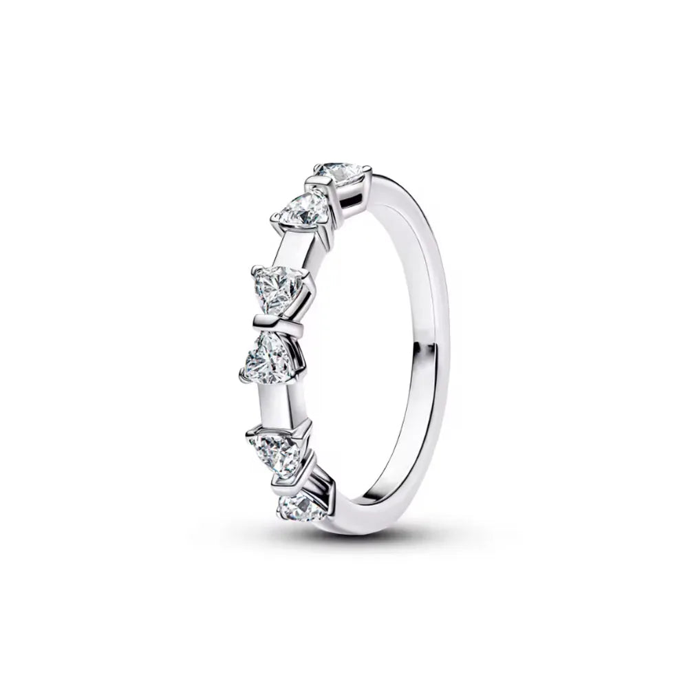 925 Sterling Silver Heart-Shaped Butterfly Flower Ring | Exquisite Charm Jewelry for Her