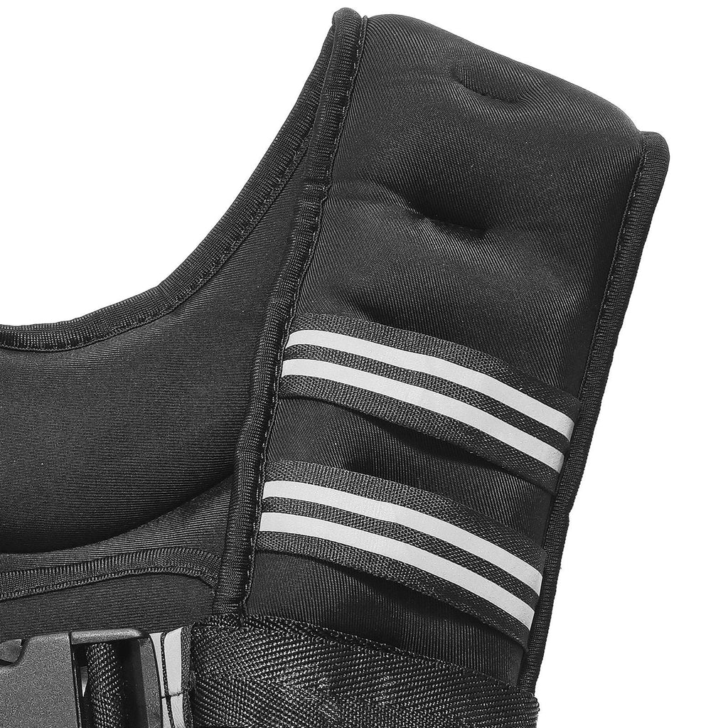 Weighted Vest, 20 lbs Weight Vest with Reflective Stripe, Adjustable Buckle Body Weight Vest for Men Women, Workout Equipment for Strength Training, Running, Jogging, Fitness, and Weight Loss