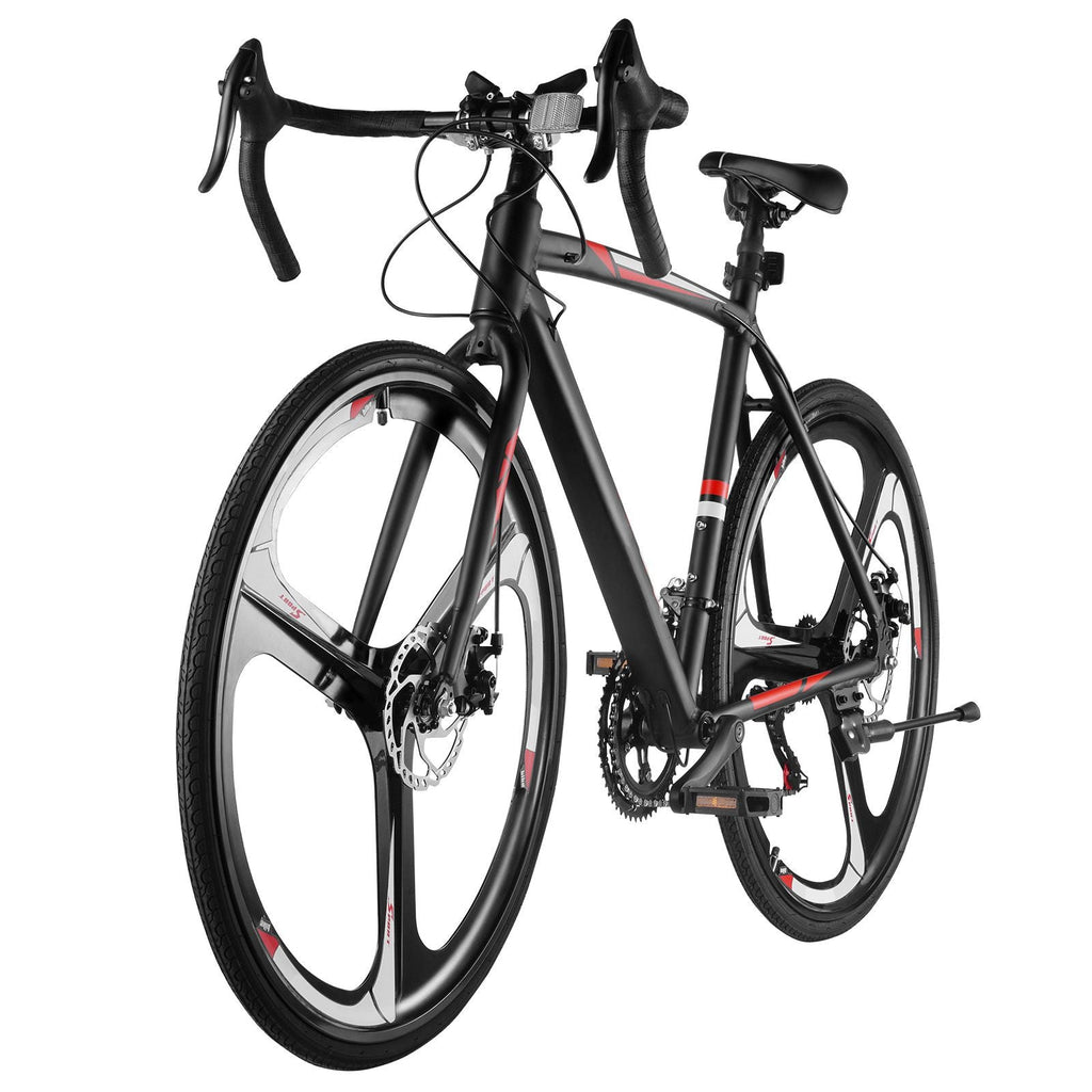 Road Bike, 700C Wheels Racing Bike, SHIMANO 14 Speeds Drivetrain City Commuter Road Bicycle, Urban Adult Sport Bike with Lightweight Aluminum Alloy Frame, Drop Bar, Disc Brake, for Men Women