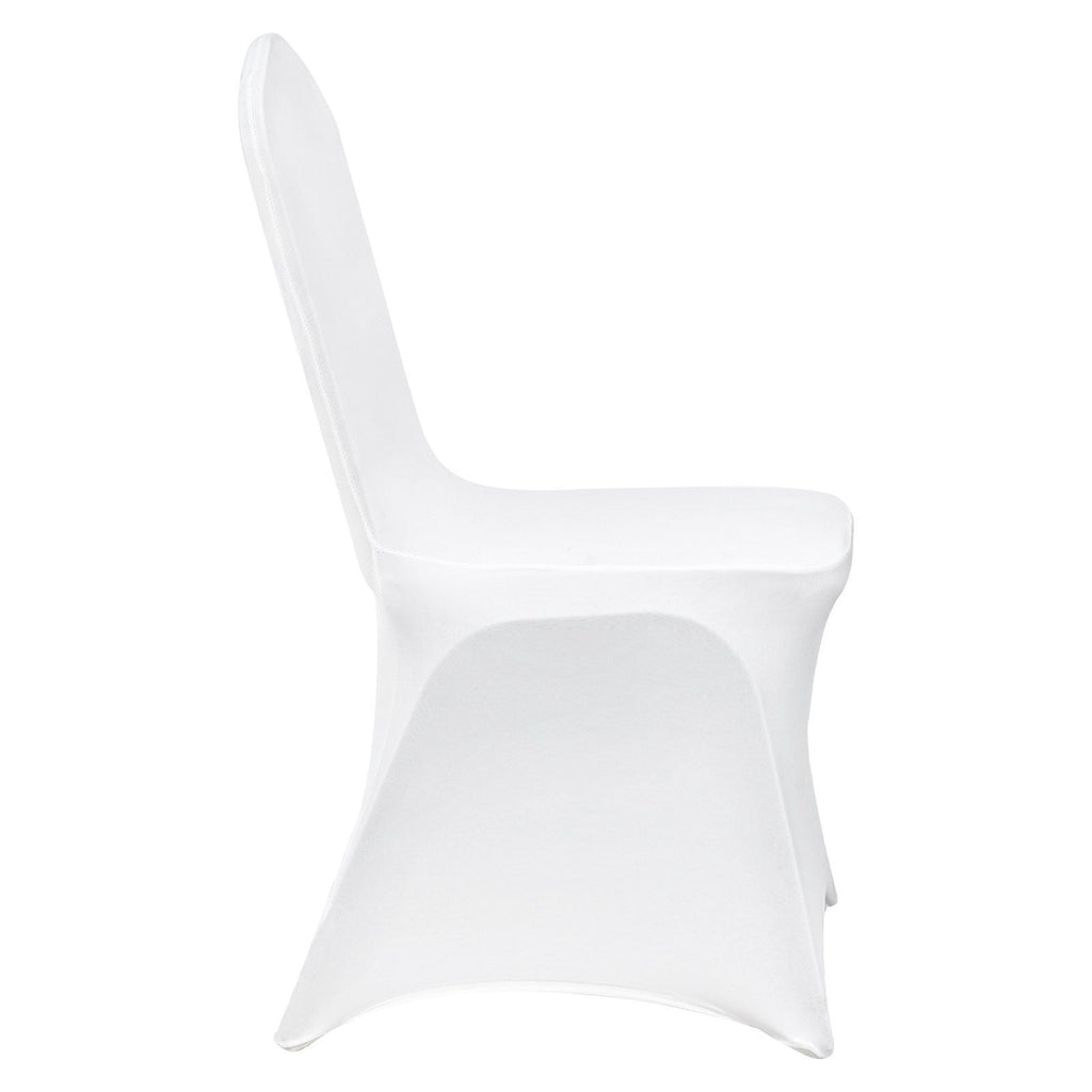 Stretch Spandex Folding Chair Covers, Universal Fitted Chair Cover, Removable Washable Protective Slipcovers, for Wedding, Holiday, Banquet, Party, Celebration, Dining (50PCS White)