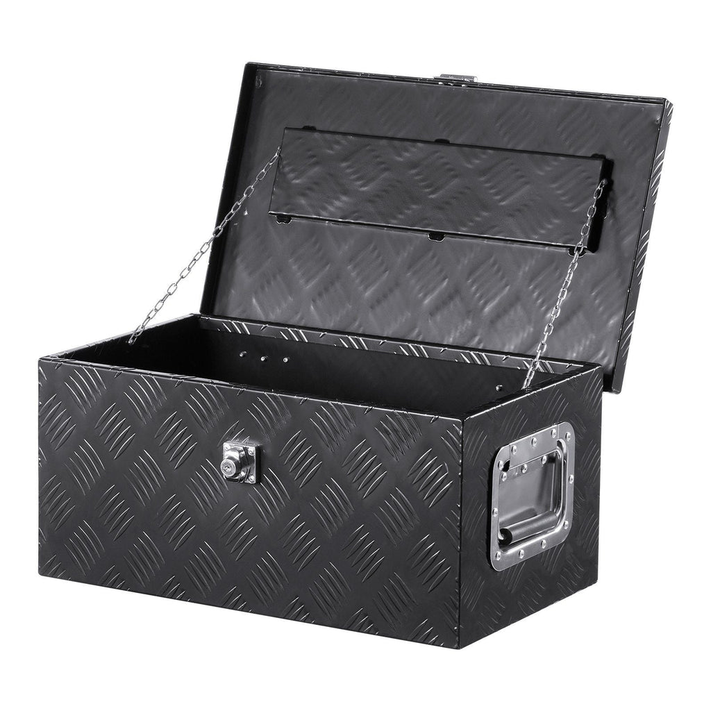 20"x12"x9.5" Heavy Duty Aluminum Truck Bed Tool Box for Pickup RV Black