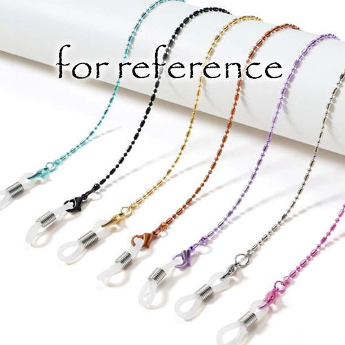 2 Pcs Vintage Random Color Metal Eyeglass Chain Multipurpose Reading Glasses Chain Necklace String Sunglasses Neck Strap Lanyard