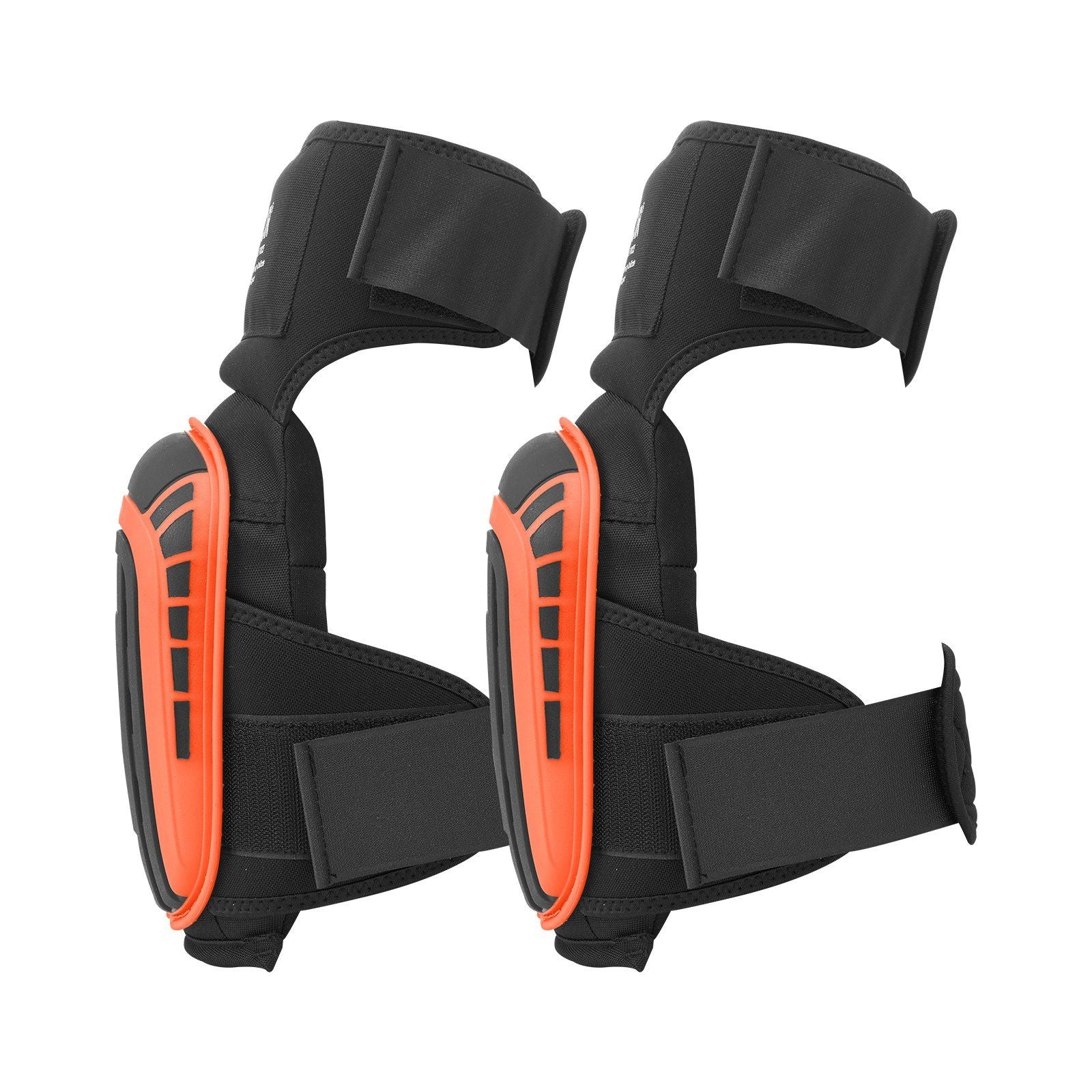 VEVOR Knee Pads for Work, Extended Heavy Duty Construction Knee Pads with 2 Extension Straps, Anti-Slip Foam Gel Knee Pads, Men & Women, for Gardening Flooring Roofing and Cleaning, Black and Orange